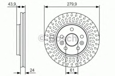Disc frana RENAULT KANGOO BE BOP (KW0/1) (2009 - 2016) BOSCH 0 986 479 S66 foto