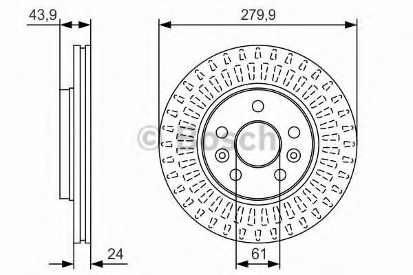 Disc frana RENAULT KANGOO BE BOP (KW0/1) (2009 - 2016) BOSCH 0 986 479 S66