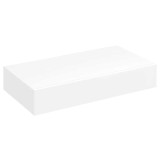 Cumpara ieftin Raft de perete suspendat, 1 sertare, depozitare carti/DVD, alb, MDF