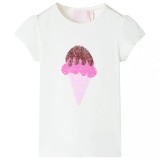 Tricou pentru copii, crem ecru, 128