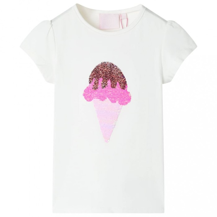 Tricou pentru copii, crem ecru, 128
