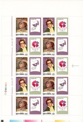 ROMANIA 1996, EUROPA, Femei Celebre, MNH, coala foto