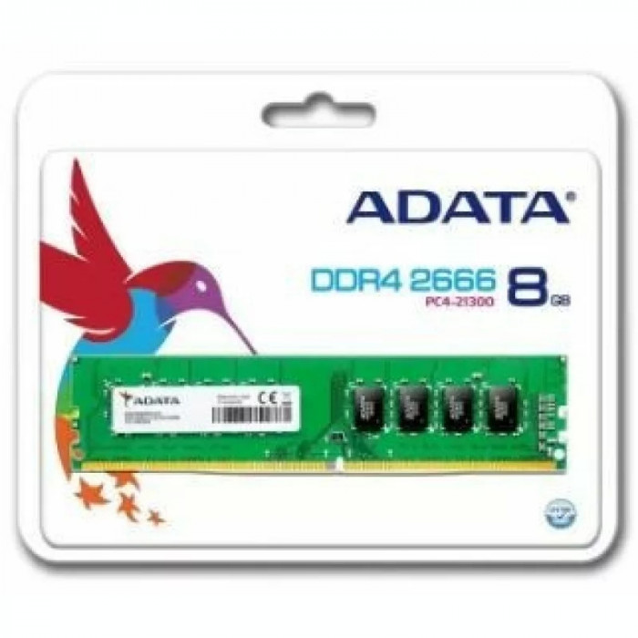 Memorii ADATA DDR4 8 GB frecventa 2666 MHz 1 modul AD4U26668G19-BGN