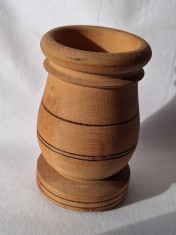 Piulita pentru mirodenii, arta populara - ARTIZANAT, confectionat din lemn, de fabricatie romaneasca, anii 1970
