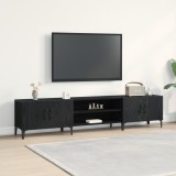vidaXL Dulap TV, stejar negru, 180x31,5x40 cm, lemn prelucrat
