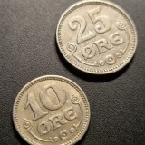 Lot 2 monede Danemarca (10 si 25 ore 1921)