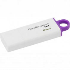 Usb flash drive kingston 64 gb datatraveler dtig4 usb 3.0 white-violet foto