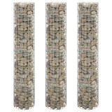 Strat &icirc;nălțat gabion 3 buc. &Oslash;30x150 cm oțel galvanizat circular