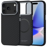 Husa MagSafe pentru Apple iPhone 17 Pro Max, Tech-Protect, Ion Carbon, Neagra