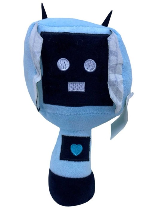 Jucarie de Plus Sprunki Robot Albastru cu Ecran Digital si Cornite