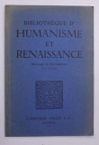 BIBLIOTHEQUE D &#039;HUMANISME ET RENAISSANCE - TRAVAUX ET DOCUMENTS , TOME XXXIII , 1971