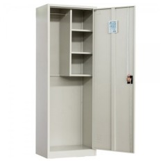 Dulap metalic materiale curatenie PREMIUM AC60, 600x400x1800 mm, neasamblat, inchidere 3 puncte+Cadou! (Galeata+Storcator+Mop)
