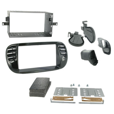 Connects2 CT23FT13 kit rama 2DIN FIAT 500(Negru-aer conditionat) CarStore Technology foto