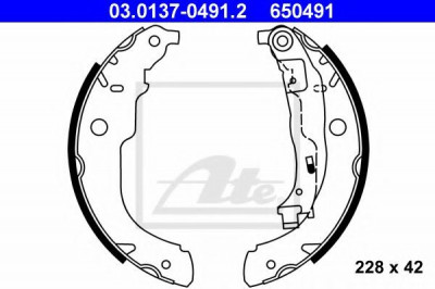 Set saboti frana CITROEN DS3 (2009 - 2015) ATE 03.0137-0491.2 foto