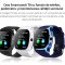 Ceas Smartwatch T8 cu Functie Apelare, SMS, Camera, Bluetooth, Pedometru,