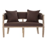 Canapea DKD Home Decor Maro Lin Lemn de cauciuc Tradi&Aring;&pound;ional (122 x 69 x 72 cm)