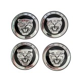 Set 4 capace jante Aliaj Jaguar negre exterior: 58mm, interior: 50mm