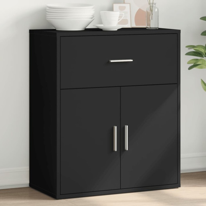 vidaXL Dulap, negru, 60x31x70 cm, lemn prelucrat 840465