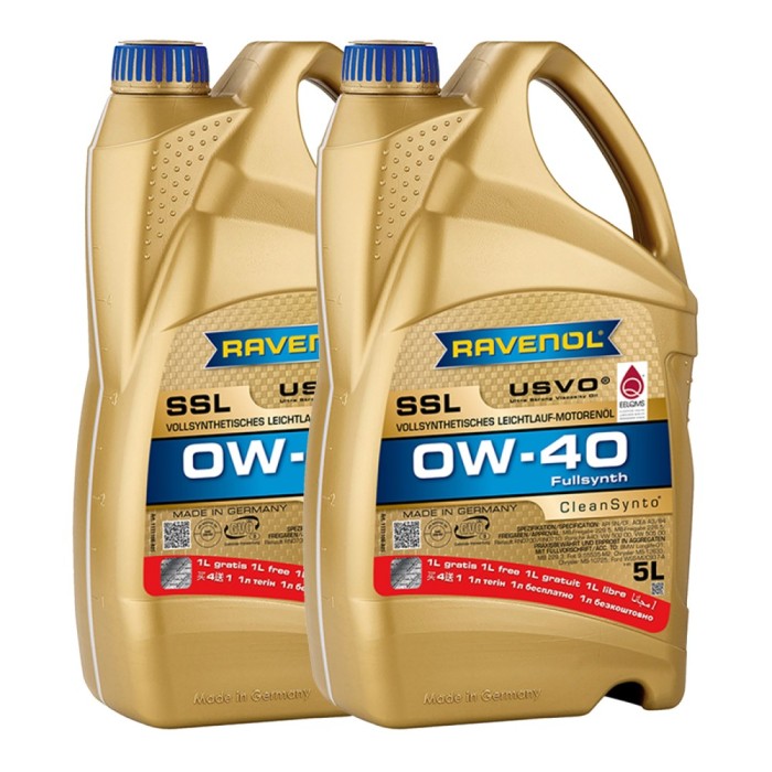 Pachet 10 litri Ulei Ravenol SSL USVO 0W40 (8+2 gratis)