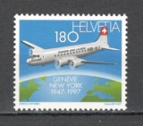 Elvetia.1997 50 ani zborul nordatlantic SWISSAIR-Avion DH.208