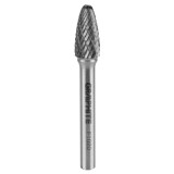 Freza rotativa din carbura HM tip F ovala 10x20 mm cu tija 6x45 mm