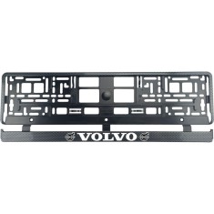 Set 2 bucati, suport numar inmatriculare carbon VOLVO