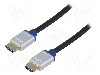 Cablu HDMI - HDMI, din ambele par&amp;amp;#355;i, HDMI mufa, 1.5m, negru, LOGILINK - BHAA15 foto