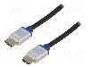 Cablu HDMI - HDMI, din ambele par&amp;#355;i, HDMI mufa, 1.5m, negru, LOGILINK - BHAA15
