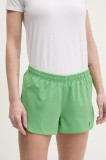 Peak Performance pantaloni scurți sport Trail Light culoarea verde, uni, high waist, G80231