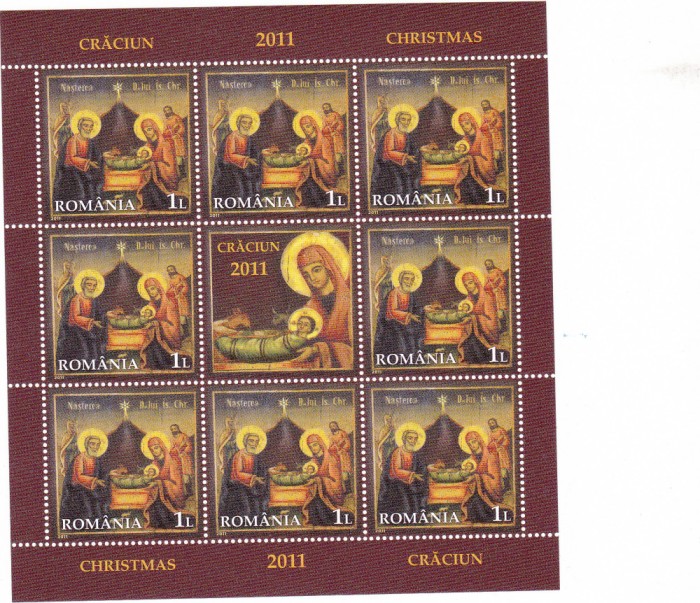 ROMANIA 2011 - CRACIUN, MINICOALA - LP 1921 e, MNH.