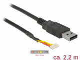 Cablu USB la Serial TTL 6 Pini WR-WTB 2.2 m 3.3V, Delock 84957