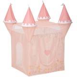 Cort copii Atmosphera tip castel, pop-up cu ferestre si usa, 130x78x78 cm, roz Household NewTrend