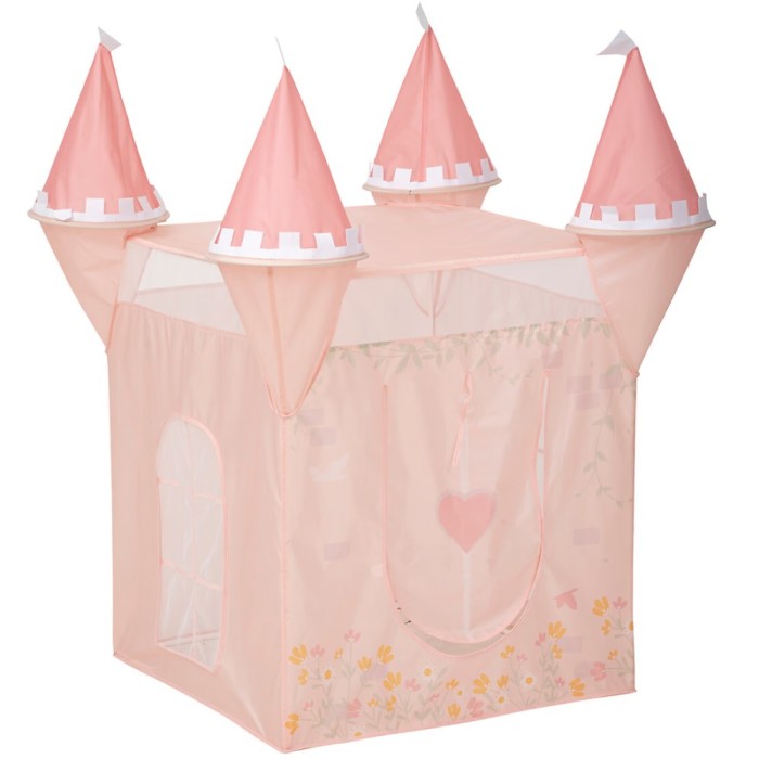 Cort copii Atmosphera tip castel, pop-up cu ferestre si usa, 130x78x78 cm, roz Household NewTrend