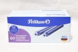 60 rezerve cerneala stilou patroane Pelikan 4001 albastru regal scurte - Made in Germany