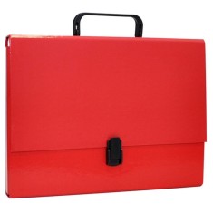 Servieta din Carton Laminat A4 OFFICE Products, Capacitate 390 Coli, 319x240x50 mm, Culoare Rosie, Serviete din Carton pentru Documente, Servieta de C foto