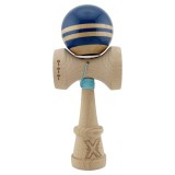 Jucarie de indemanare din lemn, Kendama X, Flippy, Rainbow, King Size V3, Super Sticky, 18 cm, Albastru, Maro