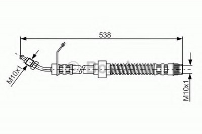 Conducta / cablu frana OPEL MOVANO platou / sasiu (U9, E9) (1998 - 2010) BOSCH 1 987 481 151 foto