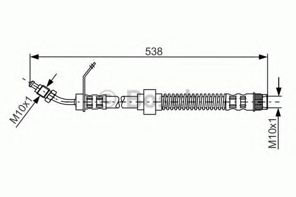 Conducta / cablu frana OPEL MOVANO platou / sasiu (U9, E9) (1998 - 2010) BOSCH 1 987 481 151