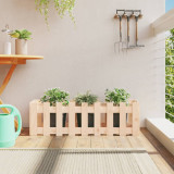 VidaXL Pat &icirc;nălțat grădină design gard 100x30x30 cm lemn de pin tratat