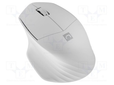 Mouse wireless alb NATEC USB A, optic, 3 butoane, rază 10m foto