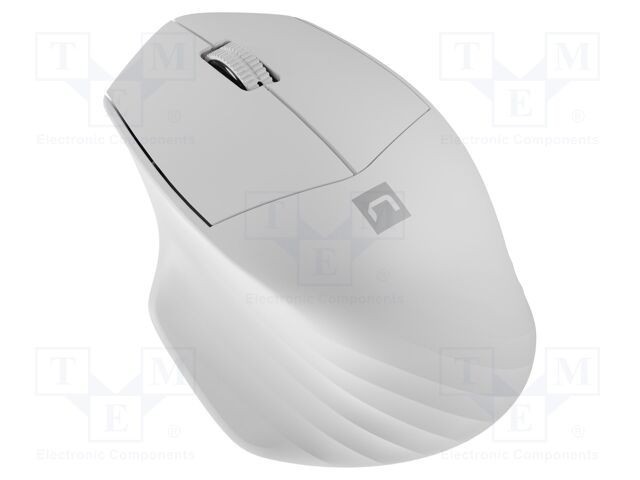 Mouse wireless alb NATEC USB A, optic, 3 butoane, rază 10m
