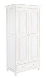 Cumpara ieftin Dulap 2 usi 1 sertar din lemn alb antichizat 90 cm x 55 cm x 190 h