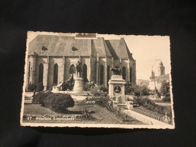 carte postala circulata - Cluj / Statuia Lupoaicei anii 30 foto