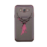 Cumpara ieftin Husa hard fashion Samsung Galaxy J7 Contakt Pink Feather