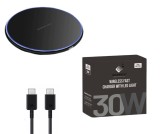 Incarcator Wireless Fast Charging Pad QI, 15W, Negru