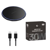 Incarcator Wireless Fast Charging Pad QI, 15W, Negru