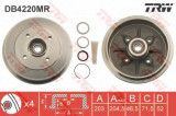 Tambur frana CITROEN SAXO (S0, S1) (1996 - 2004) TRW DB4220MR