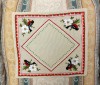 Mileu/ Centru de masa din bumbac cu broderie manuala in cruciulite- Motive CRACIUN