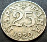 Moneda istorica 25 PARA - YUGOSLAVIA, anul 1920 * cod 2161 B