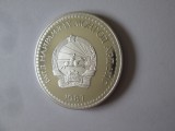 Mongolia 25 Togrog/Tugrik 1987 argint.925 PROOF/UNC irbis/leopardul zăpezilor, Asia